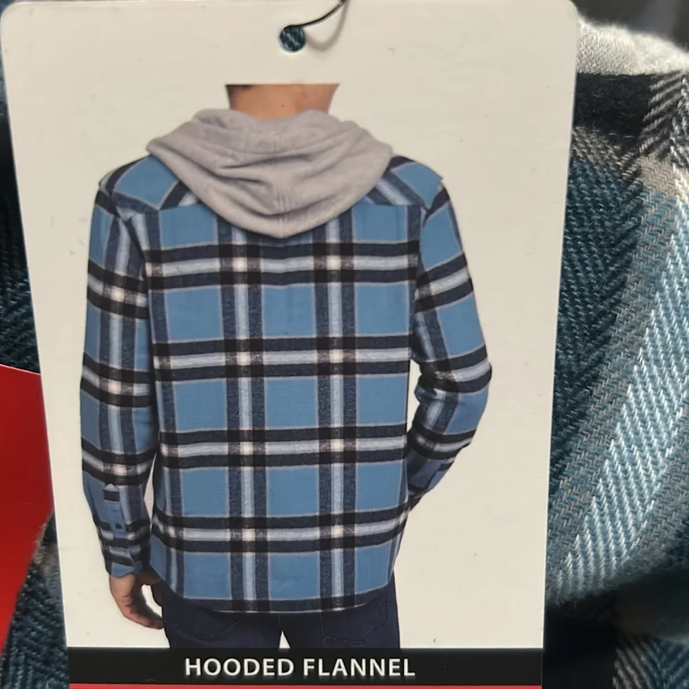 Quiksilver Plaid Hooded Flannel Shirt 100% Cotton S, M NWT
